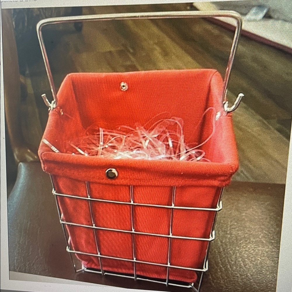 Wire Basket with Handle and red liner
